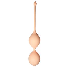 Телесные вагинальные шарики Кегеля со смещенным центом тяжести Delta, Цвет: телесный, фото 