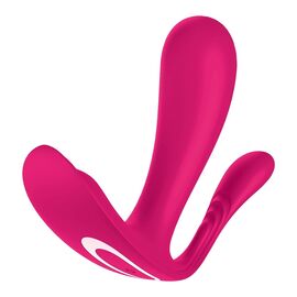 Розовый анально-вагинальный вибромассажер Top Secret+, фото 