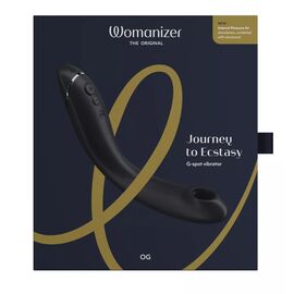 Стимулятор G-точки Womanizer OG c технологией Pleasure Air и вибрацией - 17,7 см., Длина: 17.70, Цвет: темно-серый, фото 