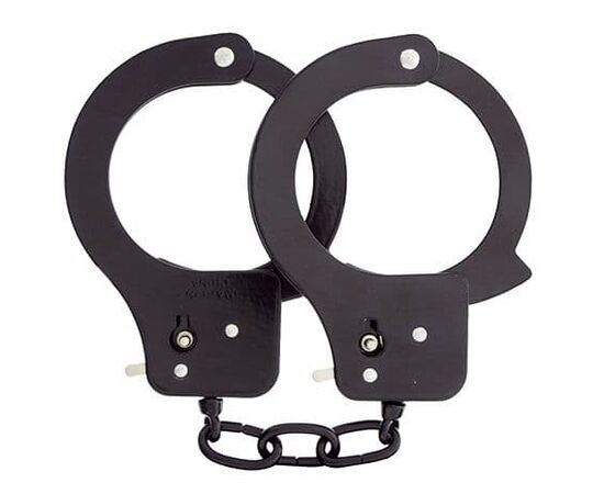 Чёрные наручники из листового металла BONDX METAL CUFFS BLACK, фото 