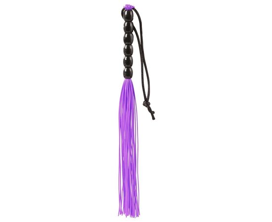Фиолетовая мини-плеть из резины Rubber Mini Whip - 22 см., фото 