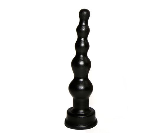 Чёрный анальный стимулятор-ёлочка - 14,5 см., фото 