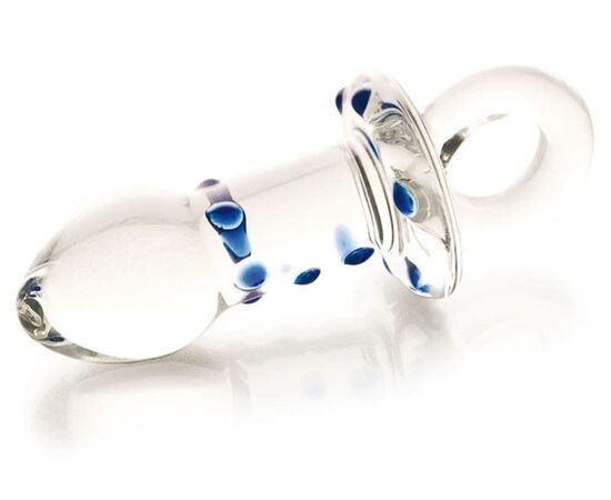 Стеклянная прозрачная втулка с кольцом - 13,5 см., фото 