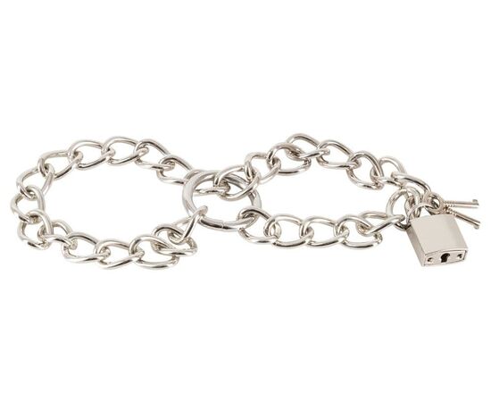 Металлические наручники-цепь Bad Kitty Metal Handcuffs, фото 