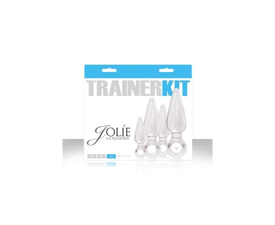 Набор из 4 прозрачных анальных пробок Jolie Trainer Kit, фото 