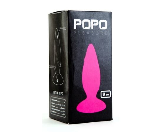 Конусообразная анальная пробка POPO Pleasure розового цвета - 9 см., фото 