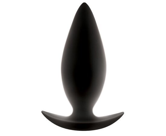 Чёрная анальная пробка для ношения Renegade Spades Medium - 10,1 см., фото 