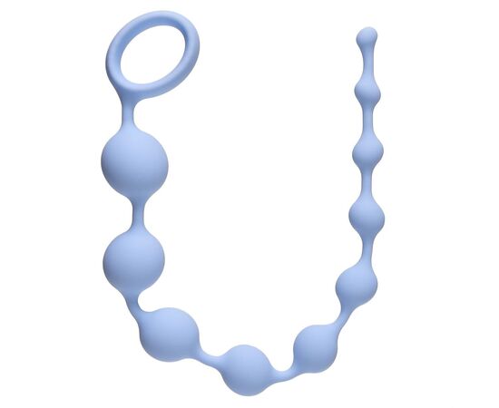 Анальная цепочка Lola Toys Long Pleasure Chain - 35 см., Цвет: голубой, фото 