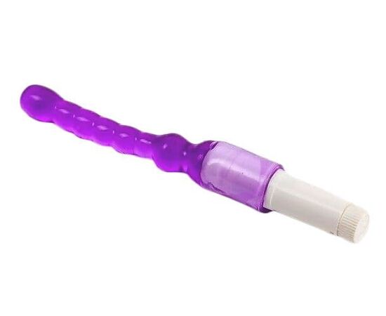 Светло-фиолетовый анальный стимулятор с вибрацией - 23,5 см., фото 