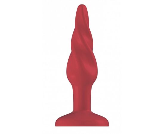 Анальная пробка Butt Plug Rounded 3 Inch - 7,6 см., Цвет: красный, фото 