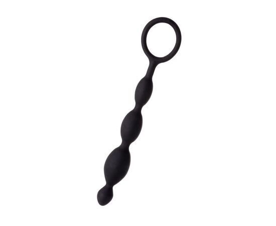 Анальная цепочка черного цвета A-toys - 19,5 см., фото 