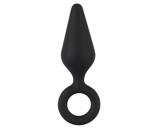 Чёрная анальная пробка Soft Touch Plug S - 12,1 см., фото 