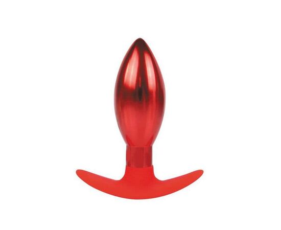 Каплевидная анальная втулка красного цвета - 10,6 см., фото 