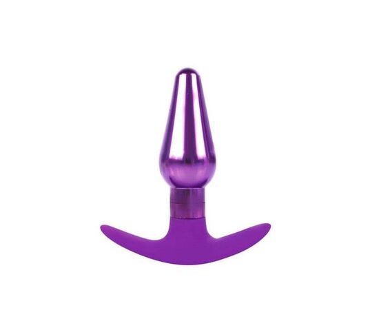 Анальная пробка-конус фиолетового цвета - 9,6 см., фото 
