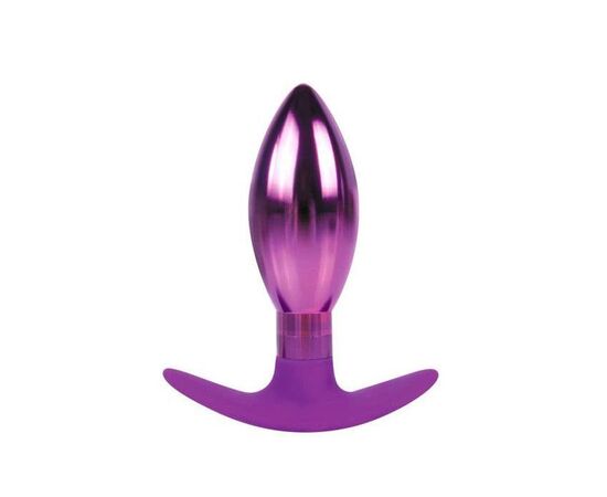 Каплевидная анальная втулка фиолетового цвета - 10,6 см., фото 