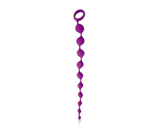 Фиолетовая фигурная анальная цепочка Cosmo - 32 см., фото 