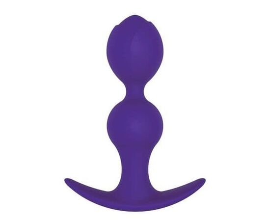 Фиолетовая силиконовая анальная втулка - 11 см., фото 