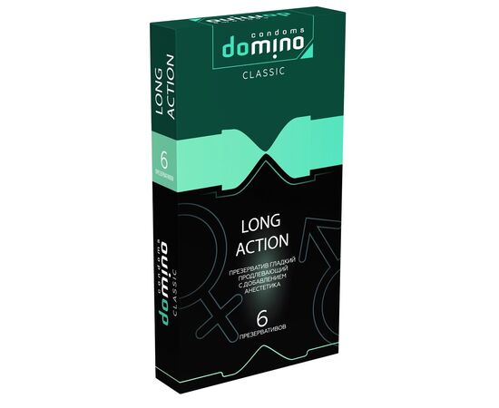 Презервативы с пролонгирующим эффектом DOMINO Classic Long action - 6 шт., фото 