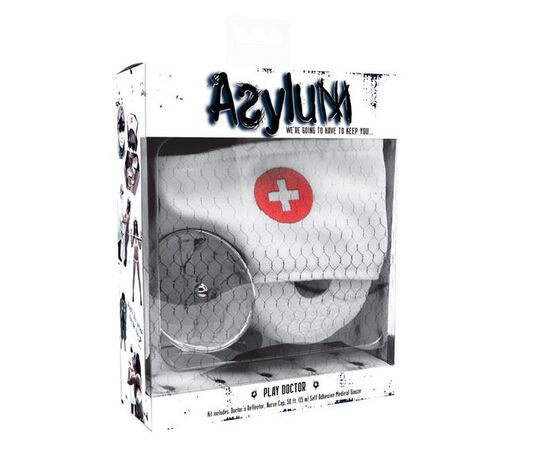 Набор доктора Asylum: шапочка, отражатель и эластичная фиксация, Цвет: белый, фото 