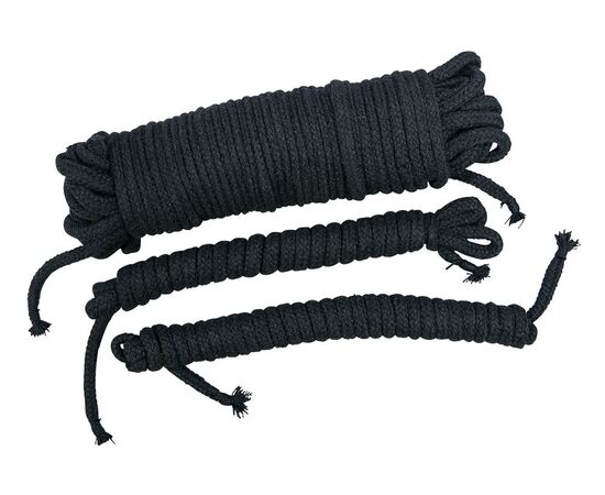 Чёрные хлопковые верёвки для бондажа, фото 