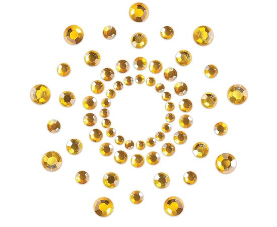Золотистые наклейки на грудь Mimi Bijoux, Цвет: золотистый, фото 