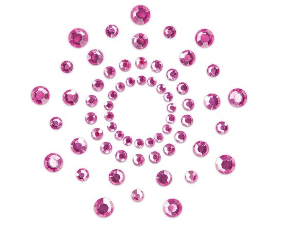 Розовые наклейки на грудь Mimi Bijoux, Цвет: розовый, фото 