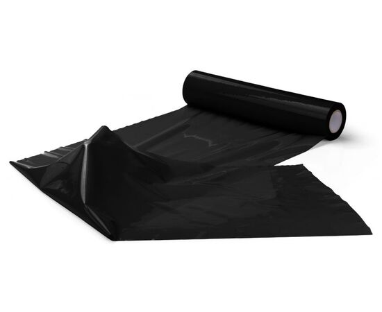 Чёрная широкая лента для тела Body Bondage Tape - 20 м., фото 