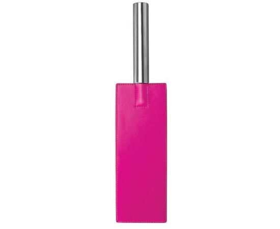 Розовая прямоугольная шлёпалка Leather Paddle - 35 см., фото 
